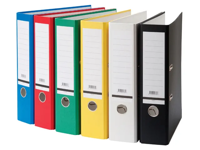 Classeur à levier Qbasic A4 80mm carton jaune