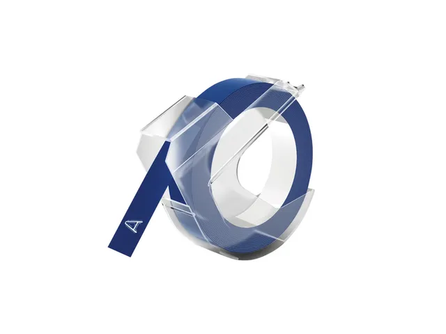 Ruban Dymo rouleau 9mmx3m vinyle brillant prof bleu
