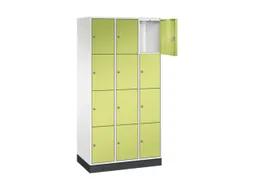 lockerkast,HxBxD 1950x920x500mm,3x4vakken,cil.-slot,sokkel