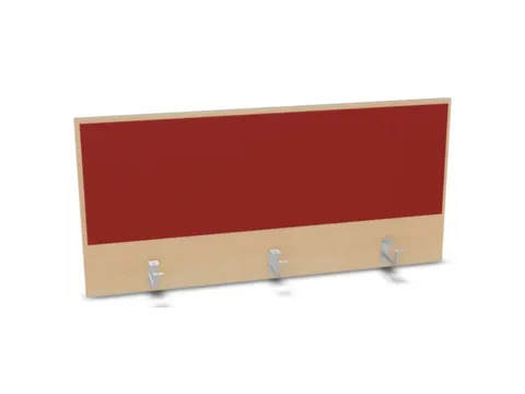 opzetpaneel,v. bureau,aanbouw achter,B 1200mm,NE-esdoorn,BN4011-rood