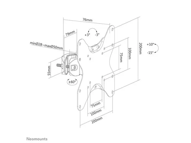 Tv Paalsteun 23-42 Inch Full Motion Zwart FL40-430BL12