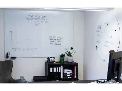 Glasmagneetbord Naga rond diameter 100cm Pure White