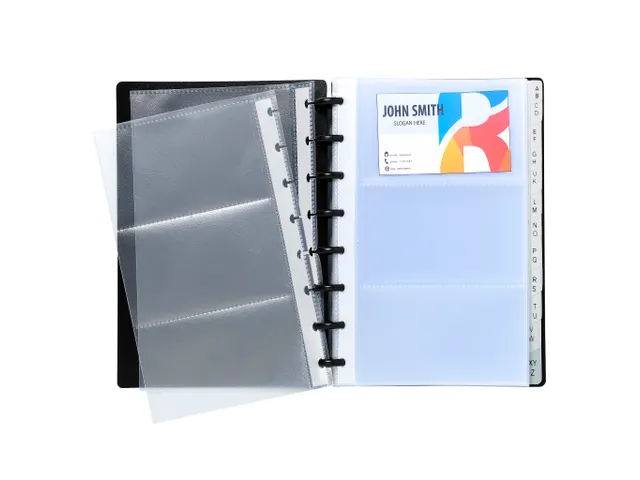 Visitenkaartenhouder ring A5 zwart