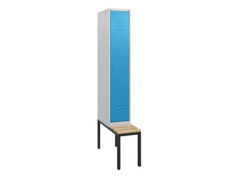 Armoire vestiaire avec banc HxlxP 1950x300x815mm 1compart.