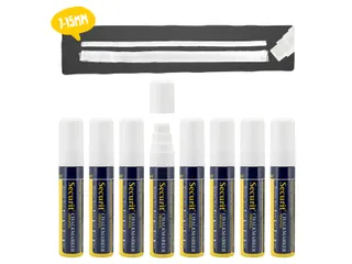 Krijtstift Securit Sma-720 Blokpunt 7-15mm Wit 8 Stuks - 8