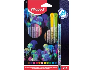 Viltstift Maped Deepsea Paradise set à 12 kleuren - 1