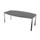 vergadertafel,HxBxD 740x2000x1200mm,vatvormig,MS-donkergrijs