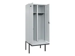 locker met bank,voor scheiding van kleding,HxBxD 2120x800x815mm,2vak