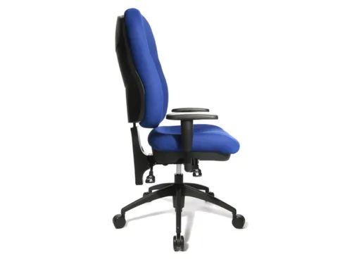 bureaustoel,synchroonmech.,zitting stof blauw,zitting H 430-550mm