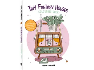 Kleurboek MUS Tiny Fantasy Houses 80 pagina's - 2