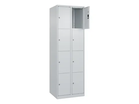 lockerkast,HxBxD 1850x600x500mm,2x4vakken,vak B 300mm,cil.-slot