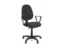 Bureaustoel EN1335 Linea Tiger 01 zwart/zwart met armleuning
