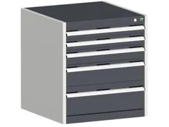 ladekast HxBxD 700x650x525mm 5laden romp RAL7035 front RAL7016