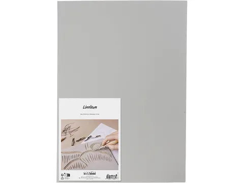 Creativ Company Linoleum 30x40cm dikte 3 mm, Grijs