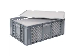 Euronorm-stapelbak,m. isoleerbox,HxLxB 240x600x400mm,43/20,4l,HDPE