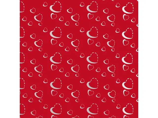 Geschenkpapier Silver Hearts 70 cm x 2 m