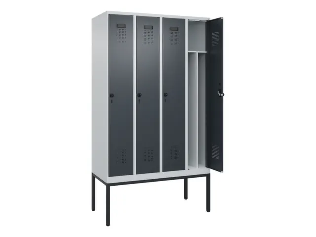 locker voor scheiding van kleding,HxBxD 2120x1200x500mm,4vak