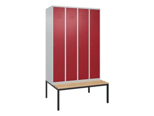 locker voor scheiding van kleding,HxBxD 2120x1200x815mm,4vak