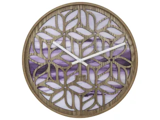 Wandklok Nextime dia 40cm Paars Hout Yogi - 2