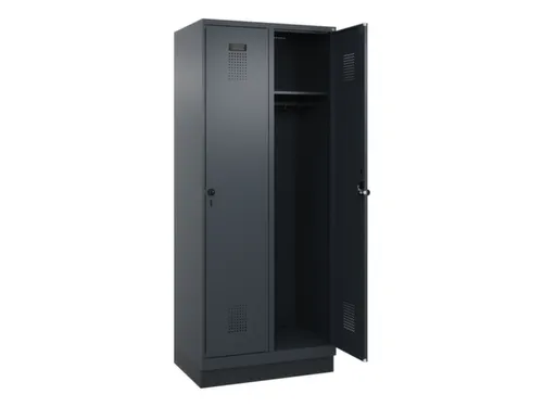 locker,HxBxD 1950x800x500mm,2vak,vak B 400mm,draaigrendel,sokkel