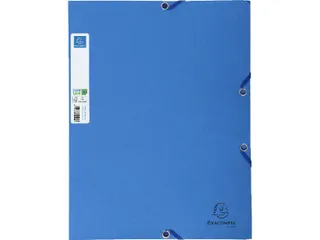 Elastomap Exacompta Clean'Safe 3-kleppen glanskarton blauw - - 4