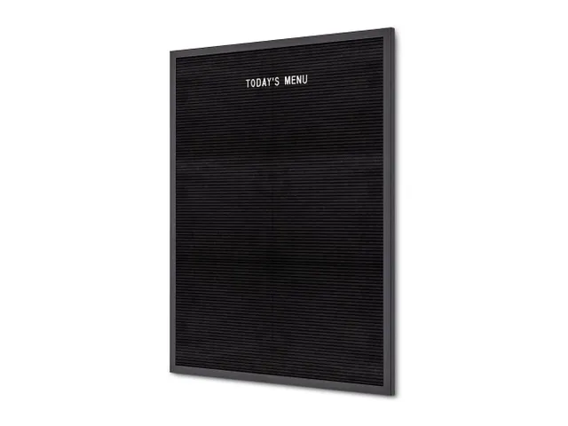 Letterbord Zwart 60x80cm Zwart frame