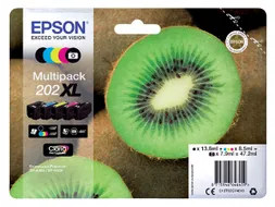 Epson 202 T02G74 Inktcartridges Zwart + Kleur + Fotozwart