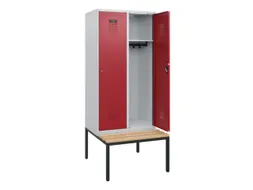 locker met bank,HxBxD 1950x800x815mm,2vak,vak B 400mm,cilinderslot