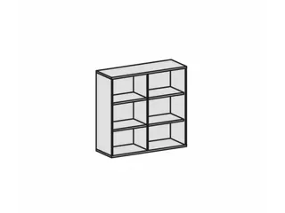 kantoorstelling,HxBxD 1150x1200x430mm,2xhouten vloer,decor romp wit - 7
