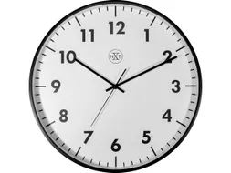 wandklok NXT STIL UURWERK 40cm kunststof wit zwarte cijfers