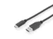 USB Type C-aansluitkabel Type C naar A M/M 1m Gen2 3A 10GB Zwart