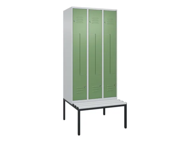 Z-garderobekast,HxBxD 2120x900x815mm,6vak,vak B 300mm,cil.-slot
