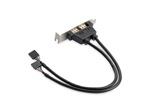 2-poorts USB A vrouwelijke low-profile Slot Plate Adapter