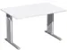 In hoogte verstelbaar bureau,HxBxD 680-820x1200x800mm,blad wit