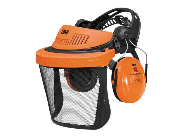 3M Peltor G500 Combinatieset Bosbouw met 5J-1 vizier Oranje