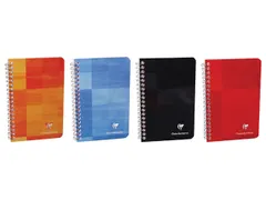 Notitieboek Clairfontaine 165x210mm spiraal lijn Assorti kleuren