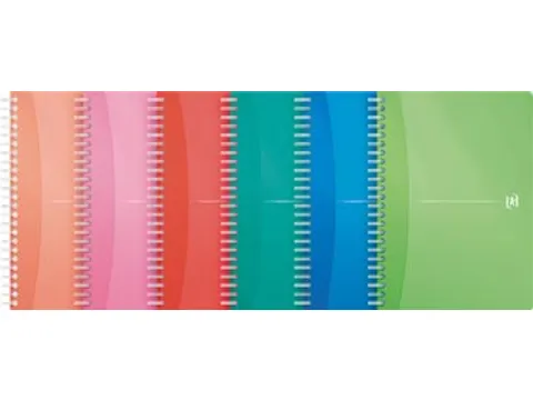 Office My colours Cahier Spiralé, 180 Pages, Ft A5, Quadrillé 5 Mm