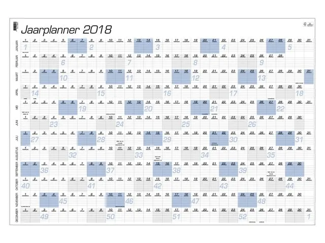 Jaarplankalender 2026 Quantore A1 84x57cm