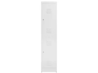 Dubbeldekse garderobekast 1800x415x500mm 2vak B400mm RAL9003 - 2