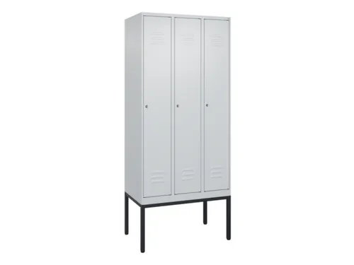 locker,HxBxD 2120x900x500mm,3vak,vak B 300mm,cil.-slot,voetonderstel