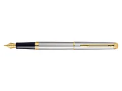 Vulpen Waterman Hémisphère Stainless Steel GT Medium Blauwe inkt