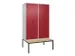 locker voor scheiding van kleding,HxBxD 2120x1200x815mm,4vak