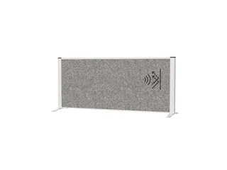 Akoestisch Bureauscherm MAULconnecto 120x50cm vrijstaand Zilver/Dgrijs - 1