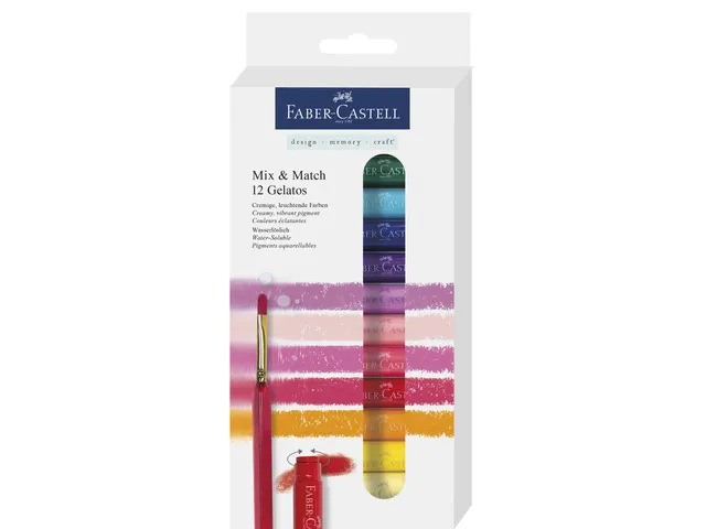Gelatos Aquarelkrijt Faber-castell Etui A 12 Stuks