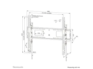 Neomounts LEVEL-750 WL35-750BL18 Kantelbare heavy duty muurbeugel - 55 - 16