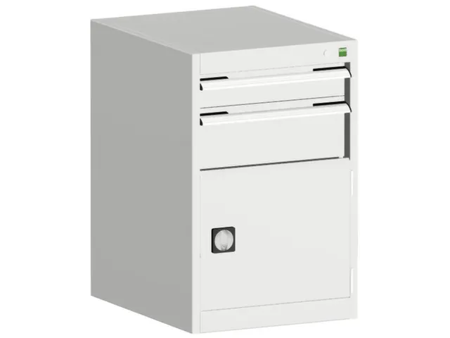 ladekast HxBxD 800x525x525mm 2laden RAL7035 front RAL7035