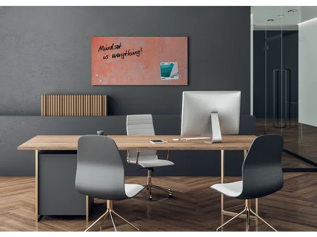 Glas Magneetbord Sigel Artverum Red Wall mat. 91x46cm