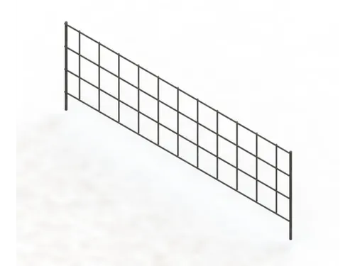 afschermrooster,v. inhaakstelling,HxD 150x600mm,vrijstaand,staal