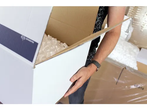 postpakketdoos 7 Raadhuis 485x369x269mm wit bedrukt 5 stuks