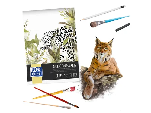 Tekenblok Oxford Mix Media A4 25 vel 225 gram